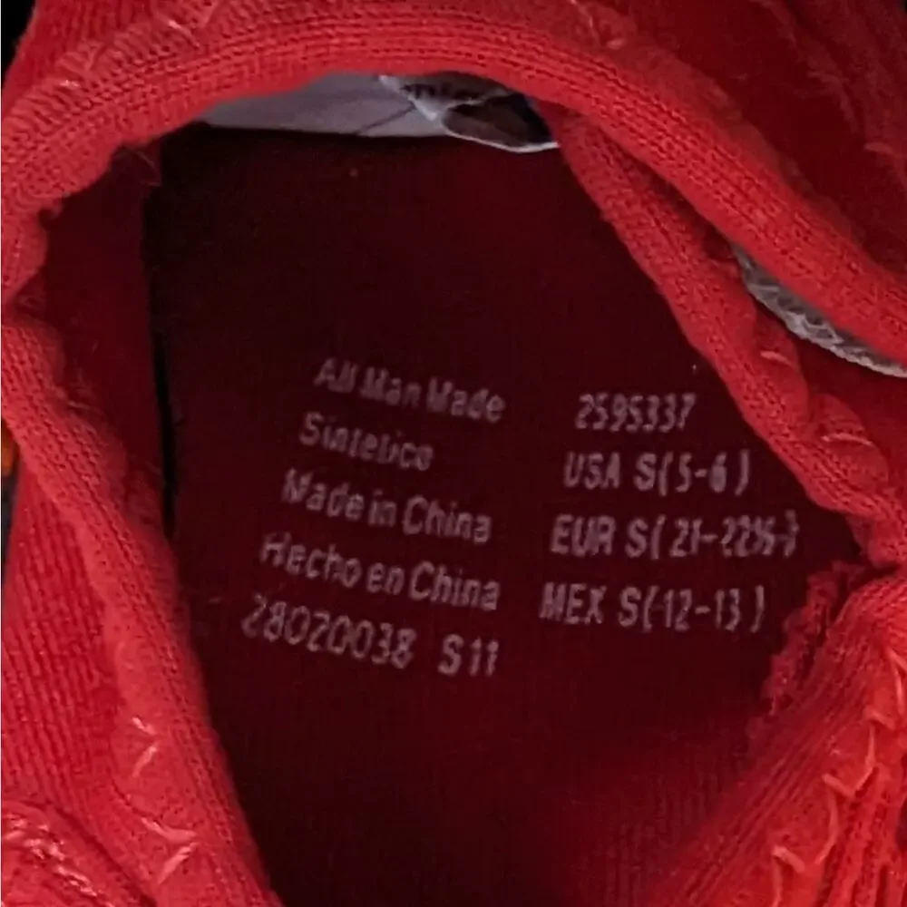 Sintetico Kids Red Velcro Swimming Pool River Water Shoes Socks Small 5/6